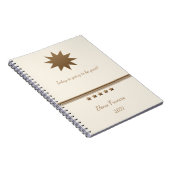 5 sterren in geborsteld goud en crème Professional Notitieboek (Rechterzijde)