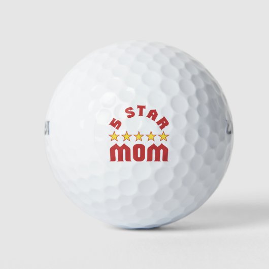 5 sterren Mom Award Golfballen (Voorkant)