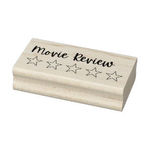 5-sterren Movie Review Stamp Movie Journal-stemp Rubberstempel