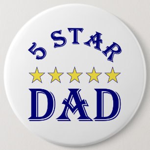 5 Sterren Papa Ronde Button 6,0 Cm