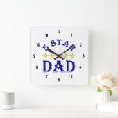 5 sterren papa vierkante klok (Huis)
