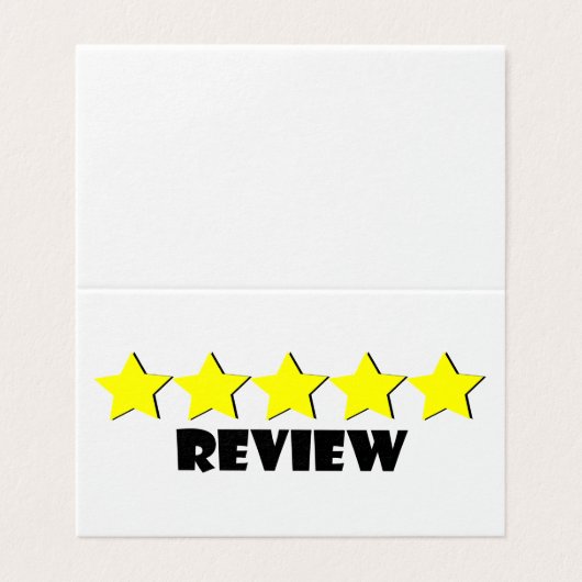 5-sterren Review Kaart (Buitenkant ongevouwen)