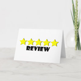 5-sterren Review Wenskaart Kaart