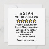5 sterren schoonmoeder kaart (Voorkant)