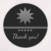 5 sterren Silver Text Black Professional Labels (Design 2)