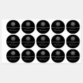 5 sterren Silver Text Black Professional Labels (Vel)