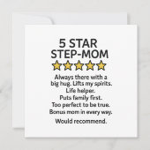 5 sterren stap mama kaart (Voorkant)