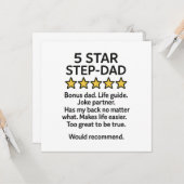 5 sterren Step-Dad Kaart (Voorkant / Achterkant in situ)