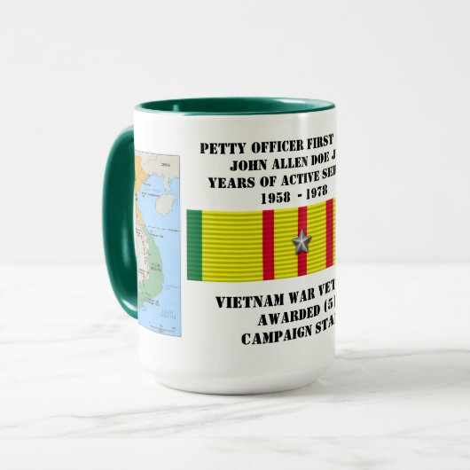 5 STERREN ZEILER VIETNAM OORLOG MOK (Voorkant links)