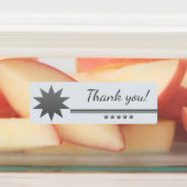 5 sterren zilveren tekst professionele bedankje labels (Aangebracht)
