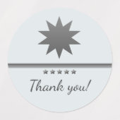 5 sterren zilveren tekst professionele labels (Design 1)