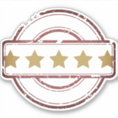 5-sterrenrating gecertificeerde Sticker (Voorkant)