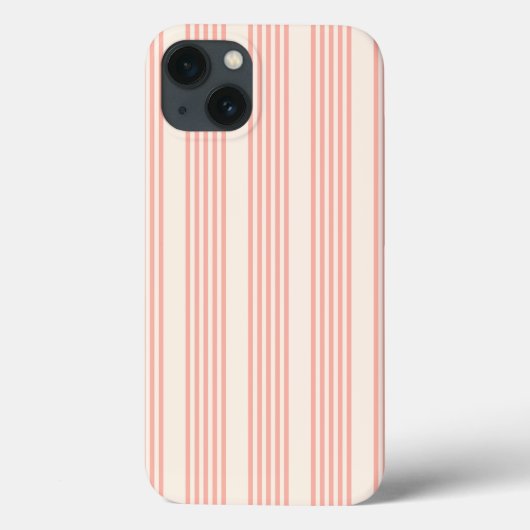 5-streepjespatroon koraal en beige Case-Mate iPhone case (Achterkant)