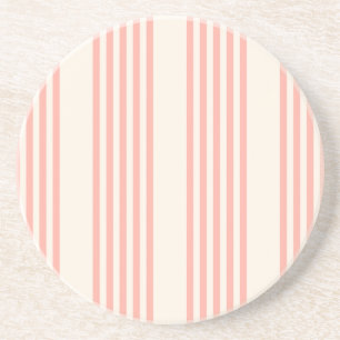 5-streepjespatroon koraal en beige zandsteen onderzetter