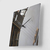 5 String Banjo Wall Clock Vierkante Klok (Hoek)