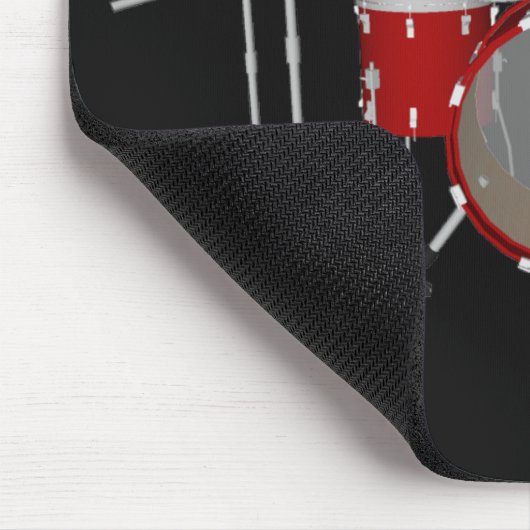 5 stuks drum kit - rode afwerking - drums mousepad muismat (Hoek)