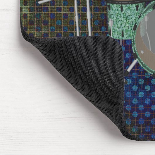 5-stuks trommelkit - aangepaste groene trommels -  muismat (Hoek)