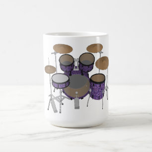 5-stuks trommelkit: Aangepaste violetafwerking: Ko Koffiemok