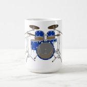 5-stuks trommelkit - blauw - koffie-Mok - drumset Koffiemok (Center)