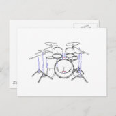 5-stuks trommelkit: markeringstekening: briefkaart (Voorkant / Achterkant)