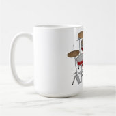 5-stuks trommelkit - Rood - koffie Mok - drumset (Links)