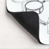 5-stuks trommelkit: Zwart-wittekening: Muismat (Hoek)