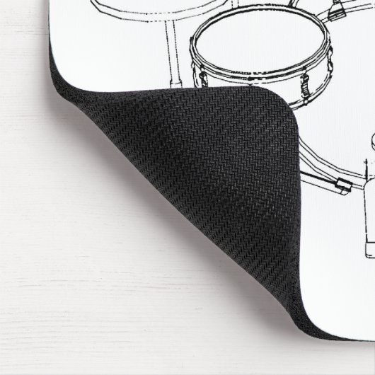 5-stuks trommelkit: Zwart-wittekening: Muismat (Hoek)