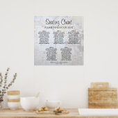 5 Tabel White Reflections Wedding Seating Chart Poster (Keuken)