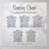 5 Tabel White Reflections Wedding Seating Chart Poster (Voorkant)