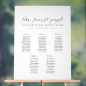 5 Tables Favorite People Acrylic Seating Chart Acryl Bord (Neutraal)