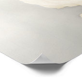 5 Tafel Elegant Wit Rose Bruiloft Zittafel Grafiek Poster (Hoek)