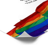 5 Tafel Gay Pride Flags Wedding Seding Chart Poster (Hoek)