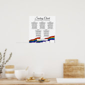 5 Tafel Gay Pride Flags Wedding Seding Chart Poster (Keuken)