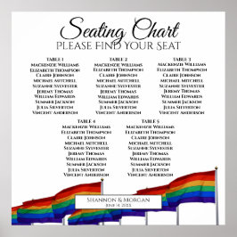 5 Tafel Gay Pride Vlaggen Huwelijkszitplaats Grafi Poster