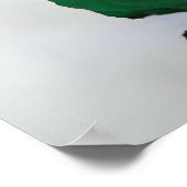 5 Tafel Smaragd Groen Roos Trouwstoelkaart Poster (Hoek)