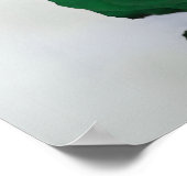 5 Tafel Smaragd Groen Roos Trouwstoelkaart Poster (Hoek)