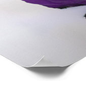 5 Tafelplaatje van het koninklijk Paars Roos-wedde Poster (Hoek)