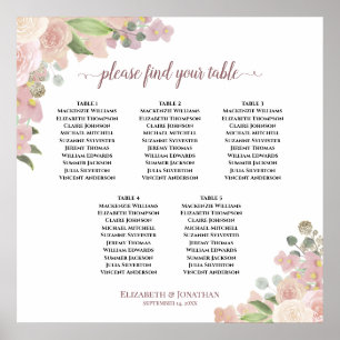 5 Tafelroze roze rozen weddenschappen Poster