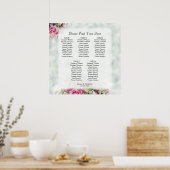 5 Tafelroze rozen weduwenkaart Poster (Keuken)