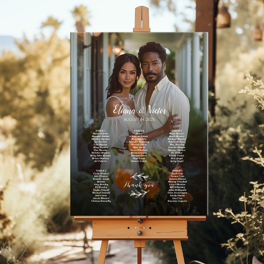 5 tafels elegante foto bruiloft zitgrafiek poster