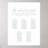 5 Tafels Stoelindeling van onze favoriete mensen Poster (Voorkant)