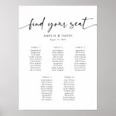 5 Tafels Vind Je Plaats Zitplaatsindeling Poster (Voorkant)