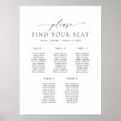 5 Tafels Vind uw Zitplaatskaart Poster (Voorkant)