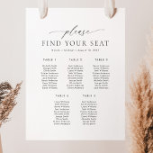 5 Tafels Vind uw Zitplaatskaart Poster