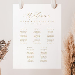 5 Tafels Welkom Zitplaats Chart Poster