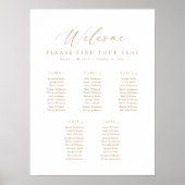 5 Tafels Welkom Zitplaats Chart Poster (Voorkant)