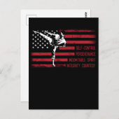 5 Tenets American Taekwondo Fighting Briefkaart (Voorkant / Achterkant)