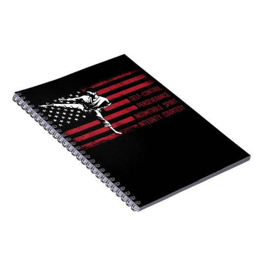 5 Tenets American Taekwondo Fighting Notitieboek (Rechterzijde)