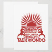 5 Tenets van Taekwondo Aankondiging (Voorkant / Achterkant)