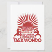 5 Tenets van Taekwondo Aankondiging (Voorkant)